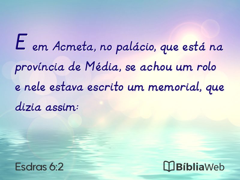 Esdras 6:2 em imagem para compartilhar