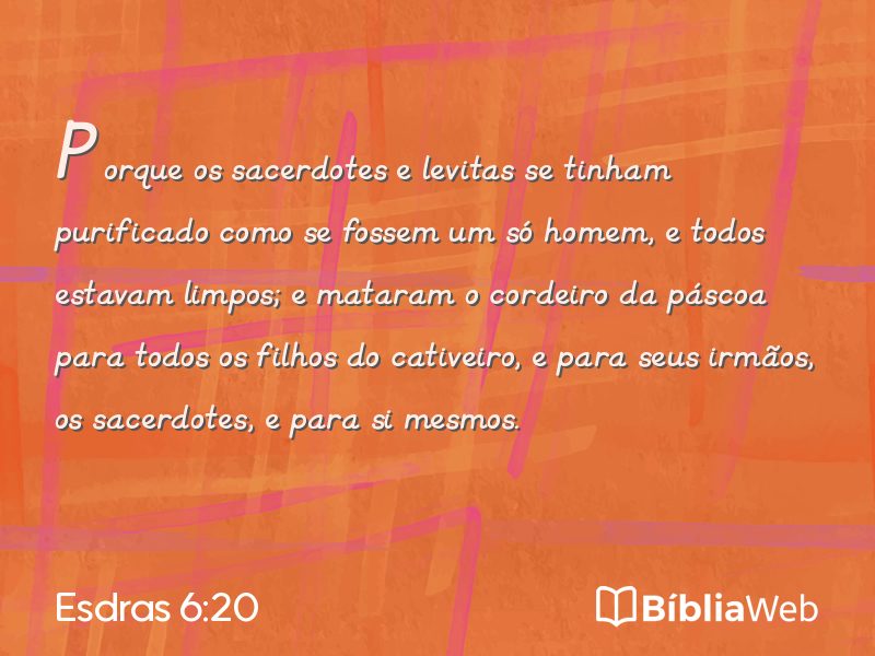 Esdras 6:20 em imagem para compartilhar