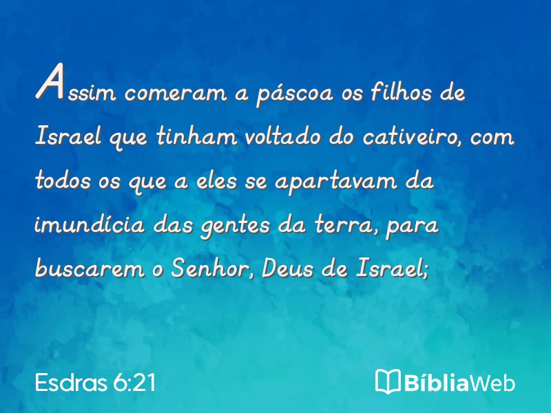 Esdras 6:21 em imagem para compartilhar