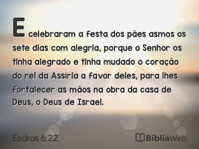 Esdras 6:22 em imagem para compartilhar