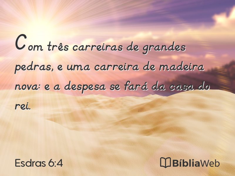 Esdras 6:4 em imagem para compartilhar