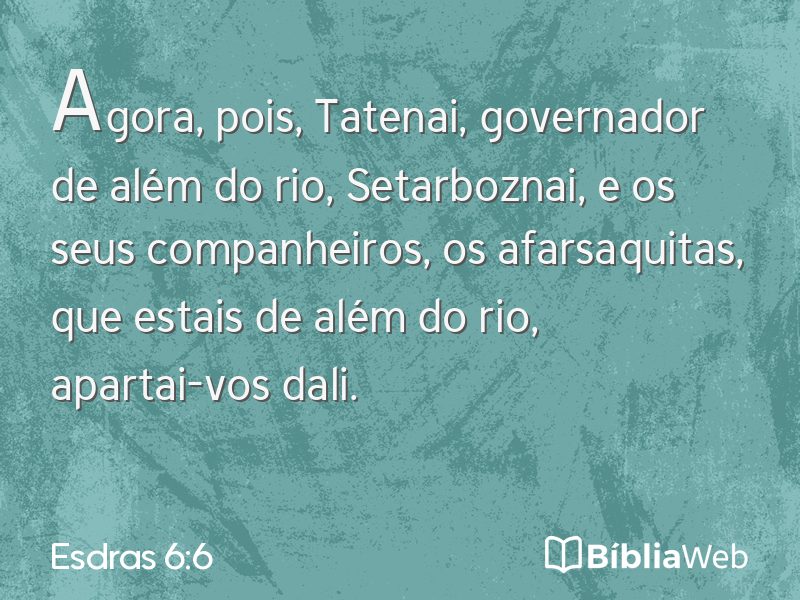 Esdras 6:6 em imagem para compartilhar