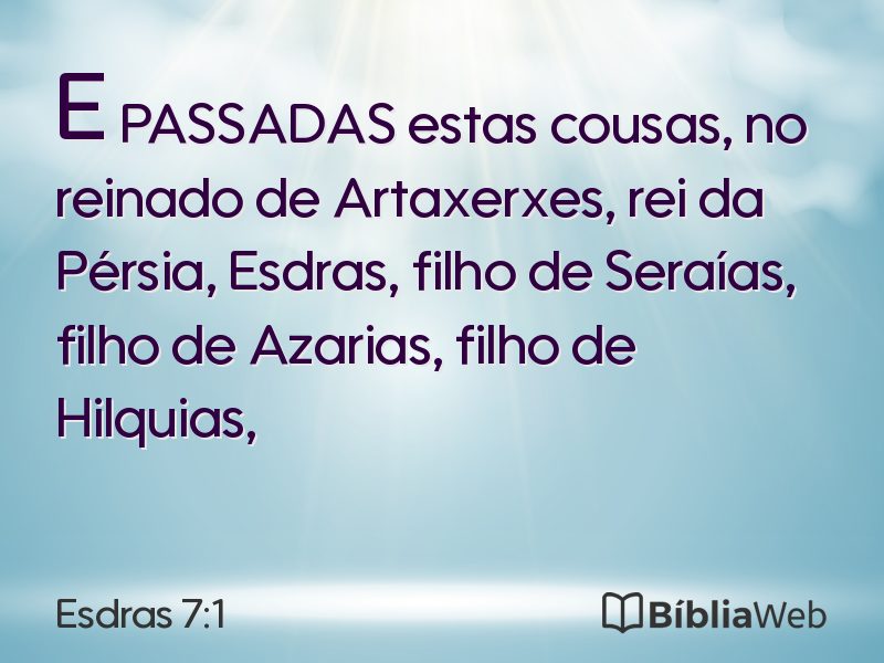 Esdras 7:1 em imagem para compartilhar