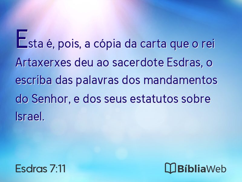 Esdras 7:11 em imagem para compartilhar