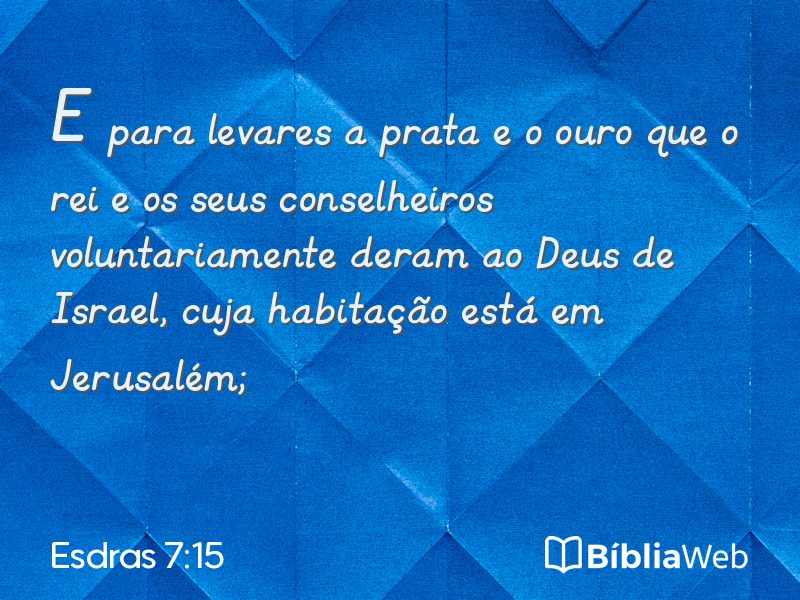 Esdras 7:15 em imagem para compartilhar