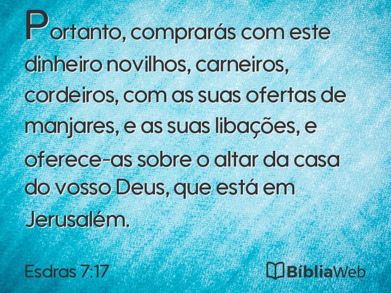 Esdras 7:17 em imagem para compartilhar