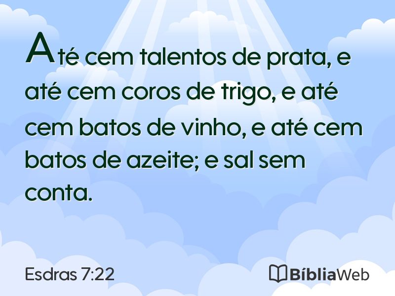 Esdras 7:22 em imagem para compartilhar