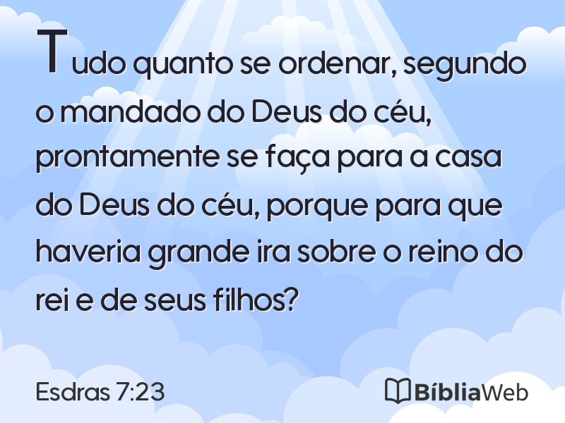 Esdras 7:23 em imagem para compartilhar