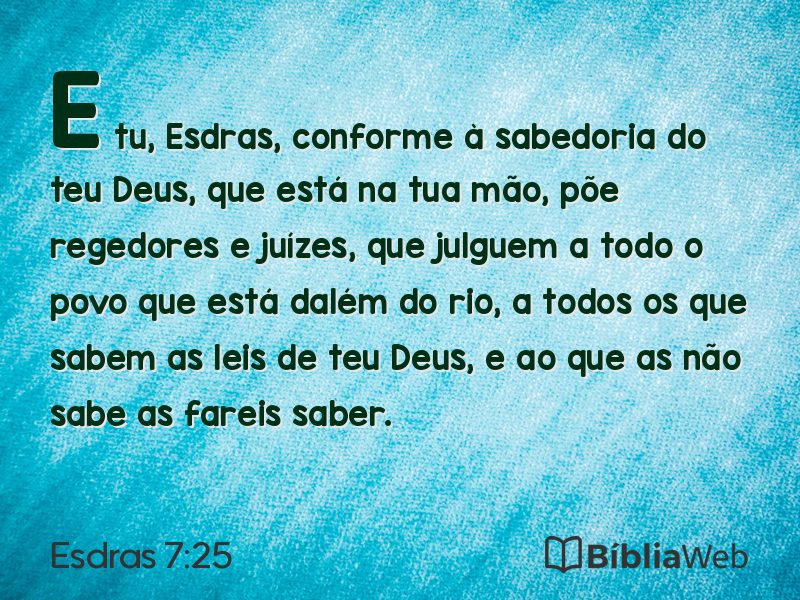 Esdras 7:25 em imagem para compartilhar