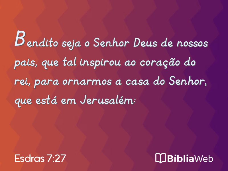 Esdras 7:27 em imagem para compartilhar
