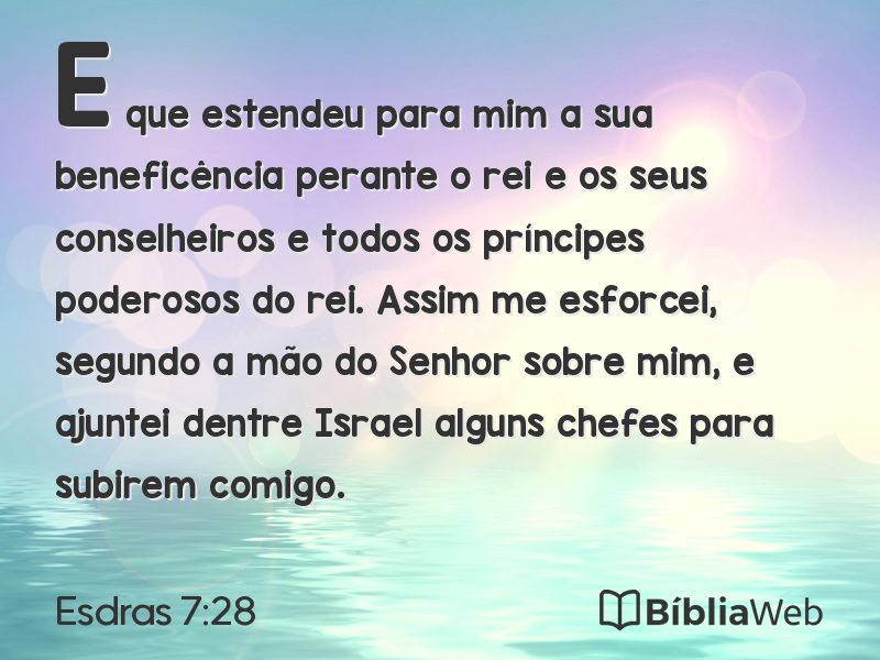 Esdras 7:28 em imagem para compartilhar
