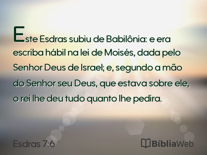 Esdras 7:6 em imagem para compartilhar