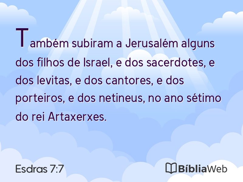 Esdras 7:7 em imagem para compartilhar