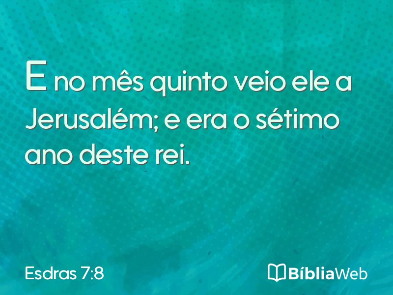Esdras 7:8 em imagem para compartilhar