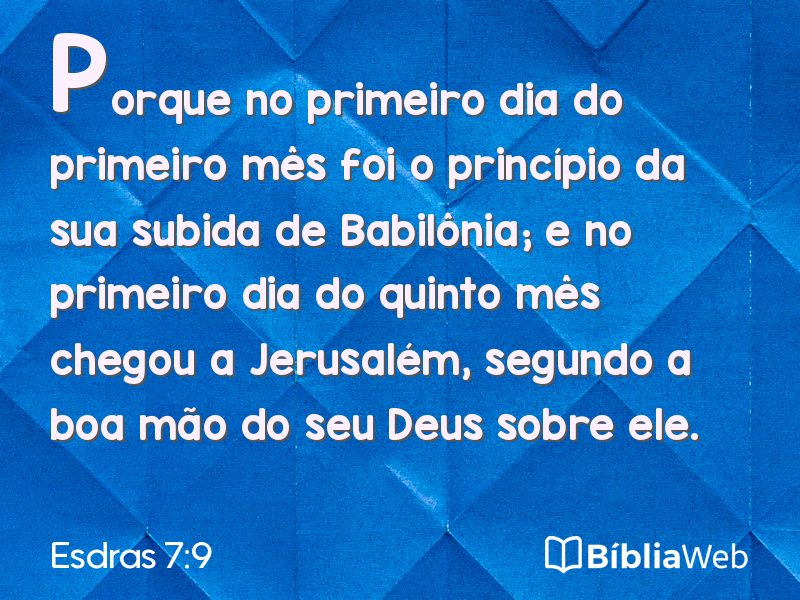 Esdras 7:9 em imagem para compartilhar