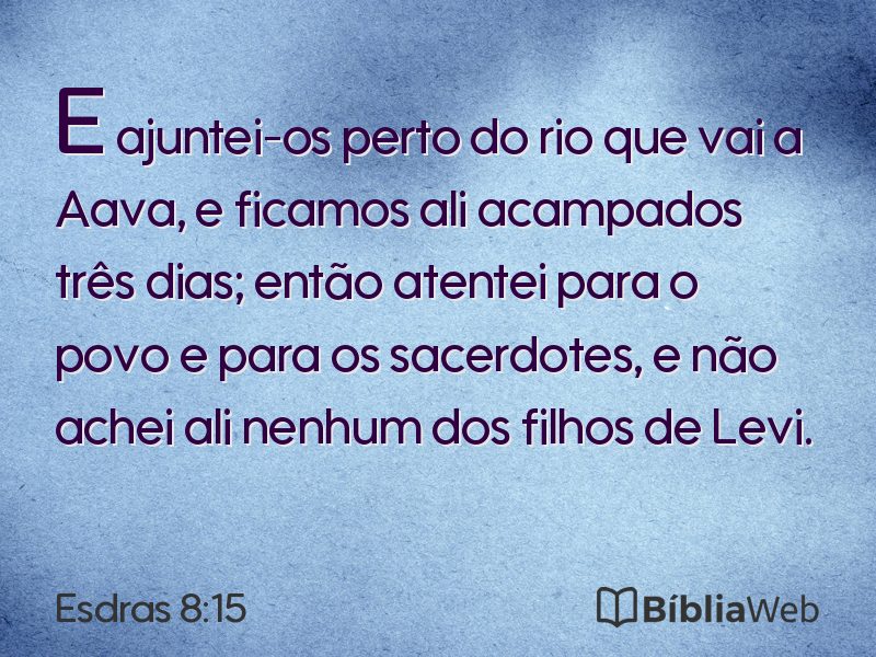 Esdras 8:15 em imagem para compartilhar