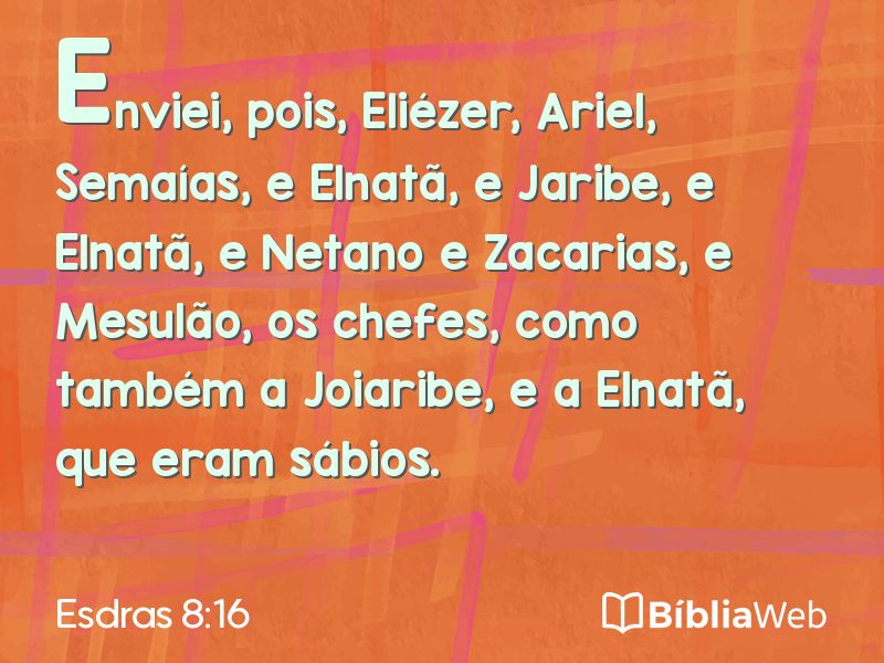 Esdras 8:16 em imagem para compartilhar