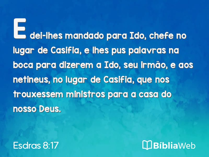 Esdras 8:17 em imagem para compartilhar