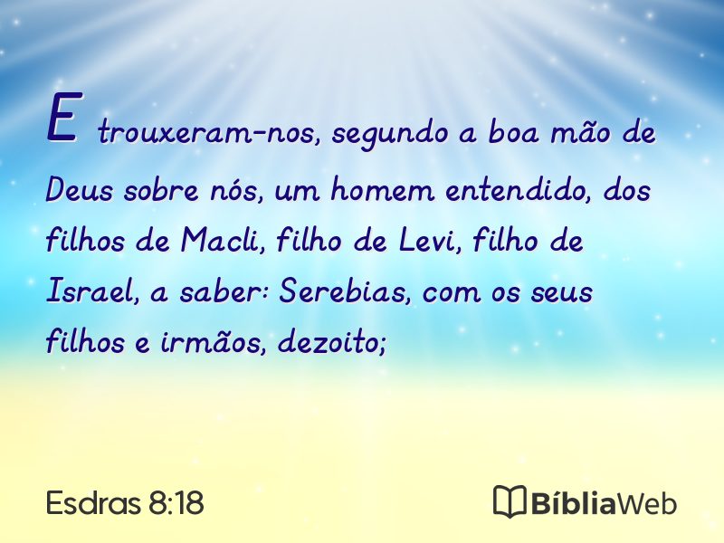 Esdras 8:18 em imagem para compartilhar