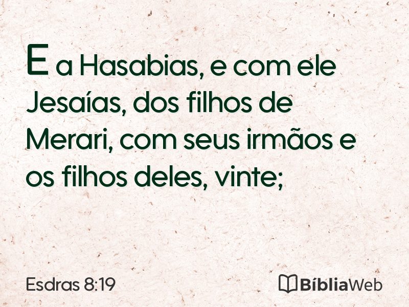 Esdras 8:19 em imagem para compartilhar