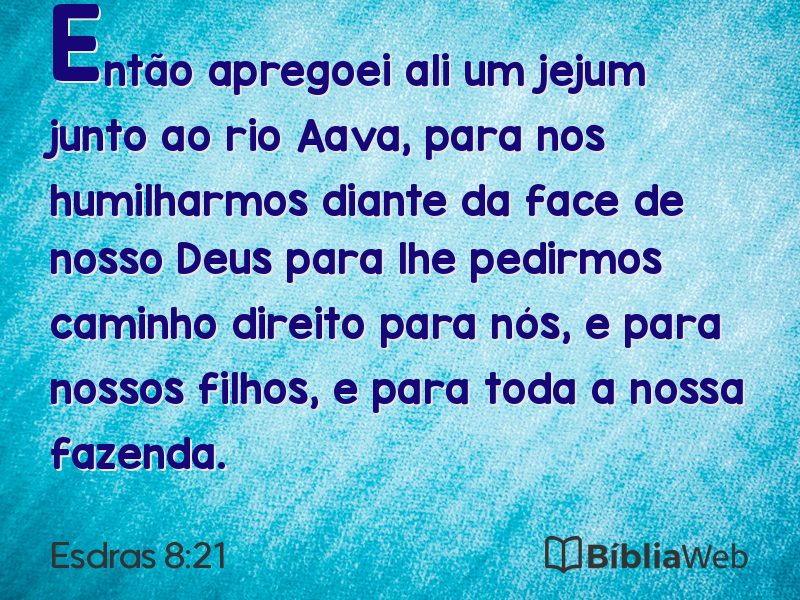 Esdras 8:21 em imagem para compartilhar