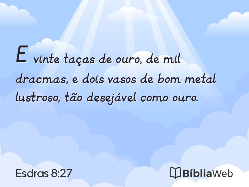 Esdras 8:27 em imagem para compartilhar