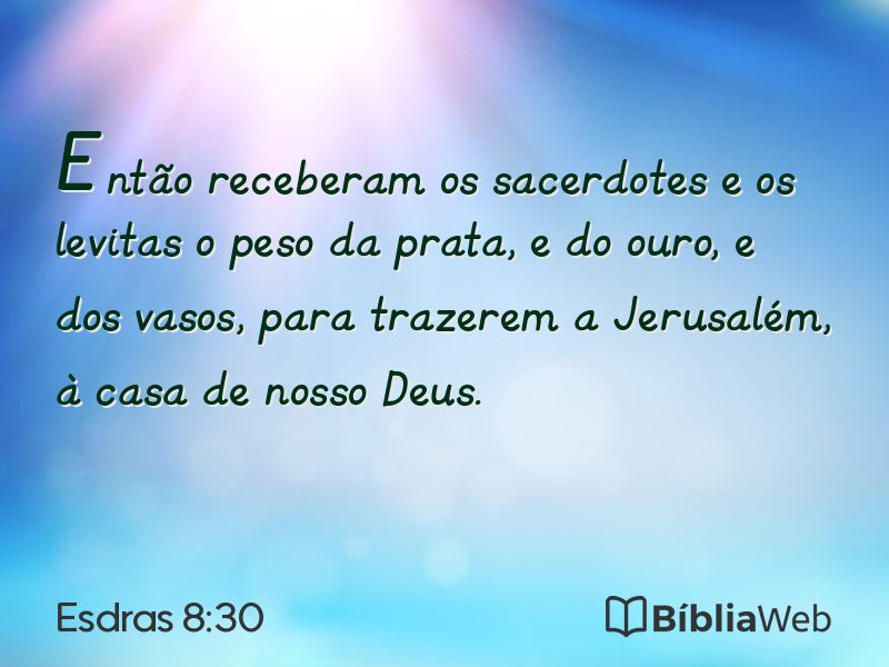 Esdras 8:30 em imagem para compartilhar