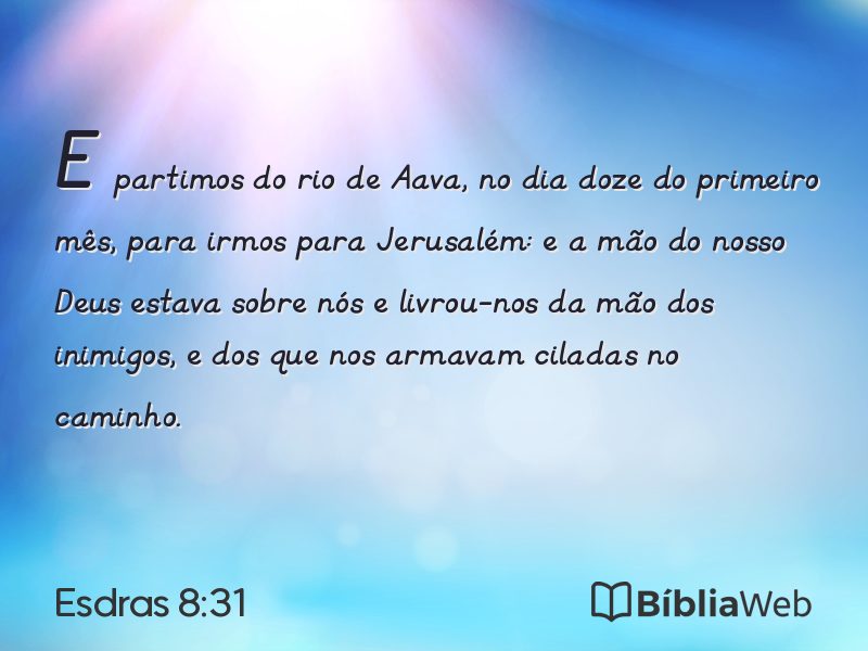 Esdras 8:31 em imagem para compartilhar