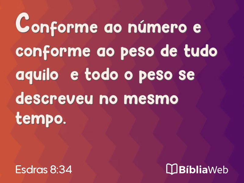 Esdras 8:34 em imagem para compartilhar