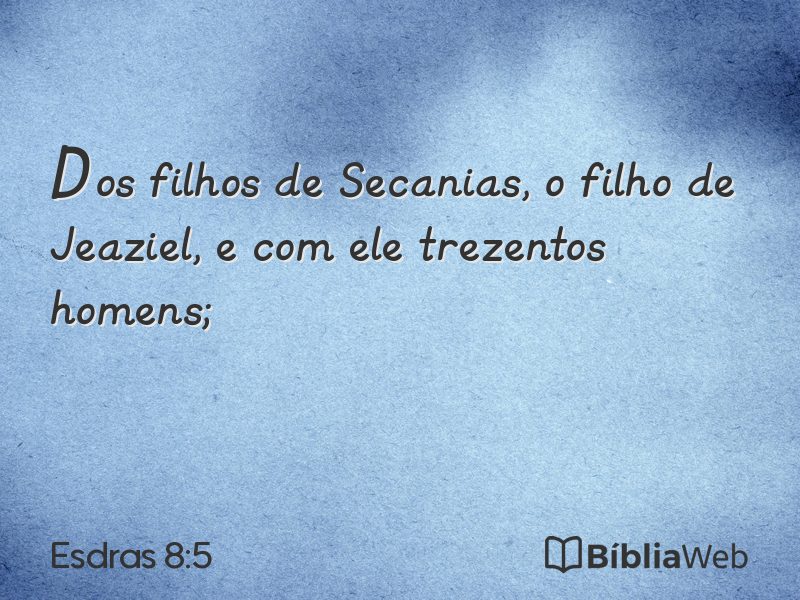 Esdras 8:5 em imagem para compartilhar