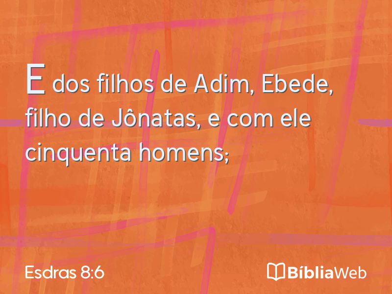 Esdras 8:6 em imagem para compartilhar