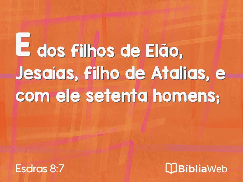 Esdras 8:7 em imagem para compartilhar