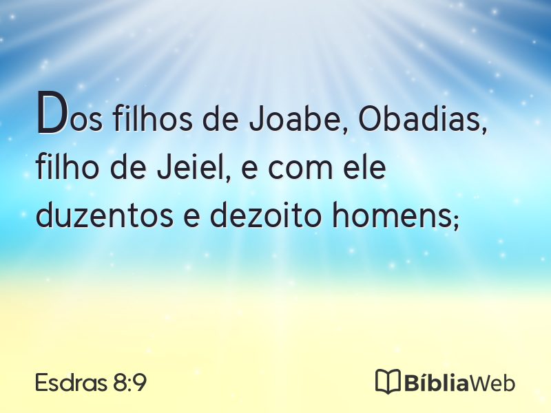 Esdras 8:9 em imagem para compartilhar