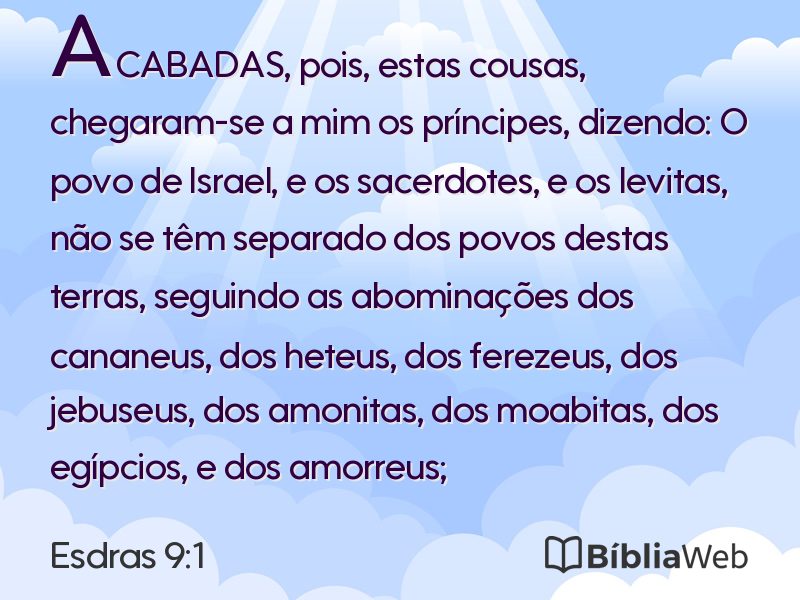 Esdras 9:1 em imagem para compartilhar