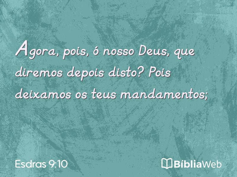 Esdras 9:10 em imagem para compartilhar