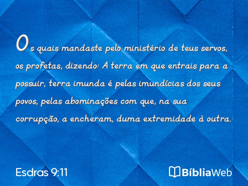 Esdras 9:11 em imagem para compartilhar