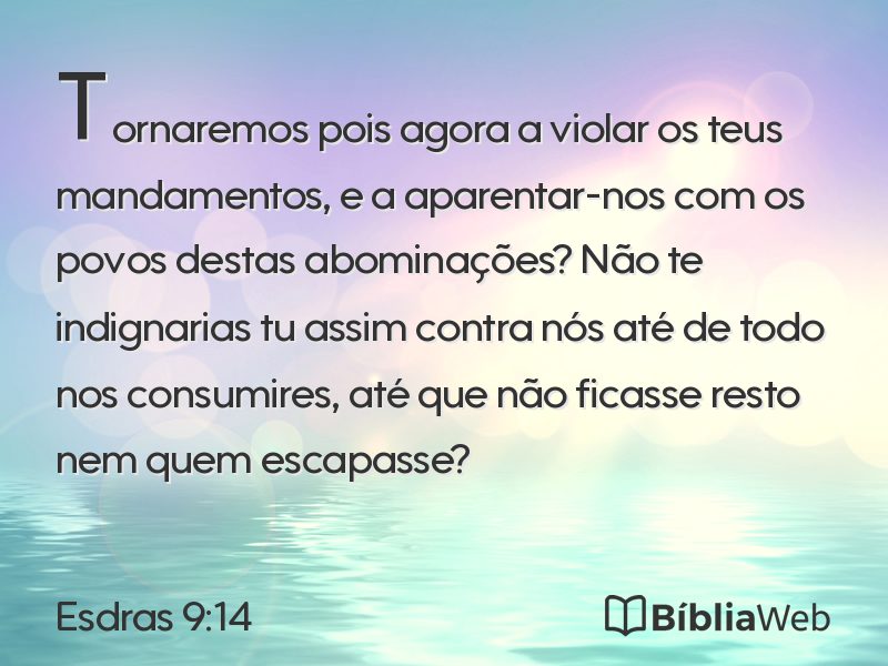 Esdras 9:14 em imagem para compartilhar