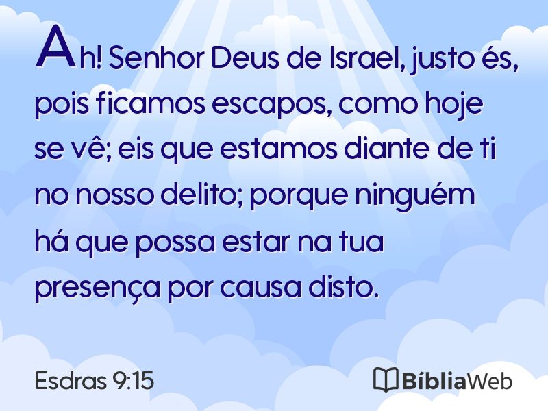 Esdras 9:15 em imagem para compartilhar