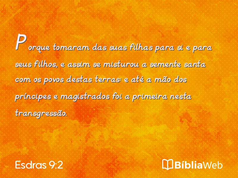 Esdras 9:2 em imagem para compartilhar