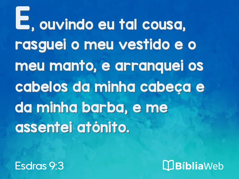 Esdras 9:3 em imagem para compartilhar