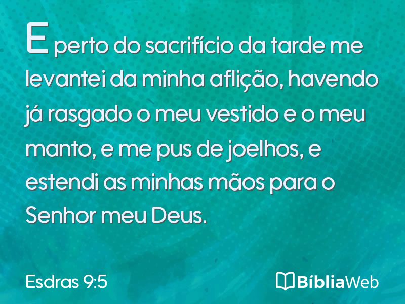 Esdras 9:5 em imagem para compartilhar