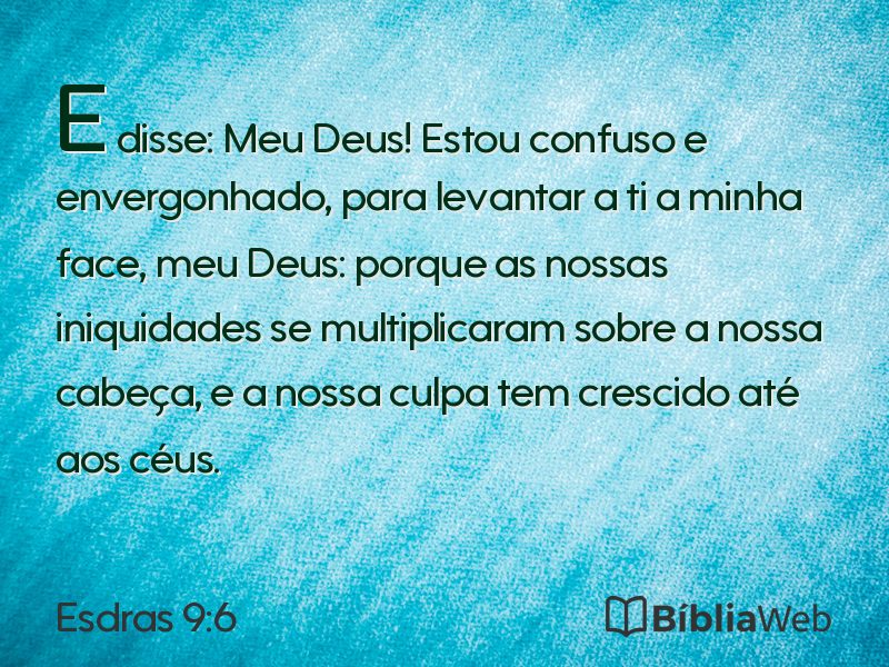 Esdras 9:6 em imagem para compartilhar