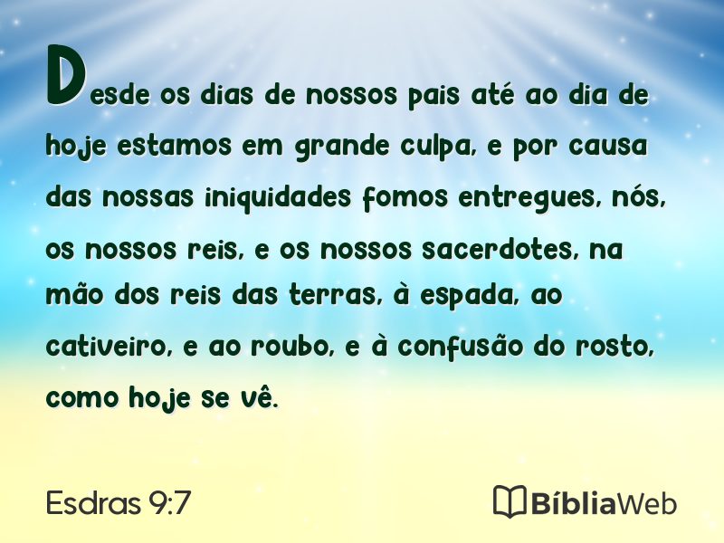 Esdras 9:7 em imagem para compartilhar