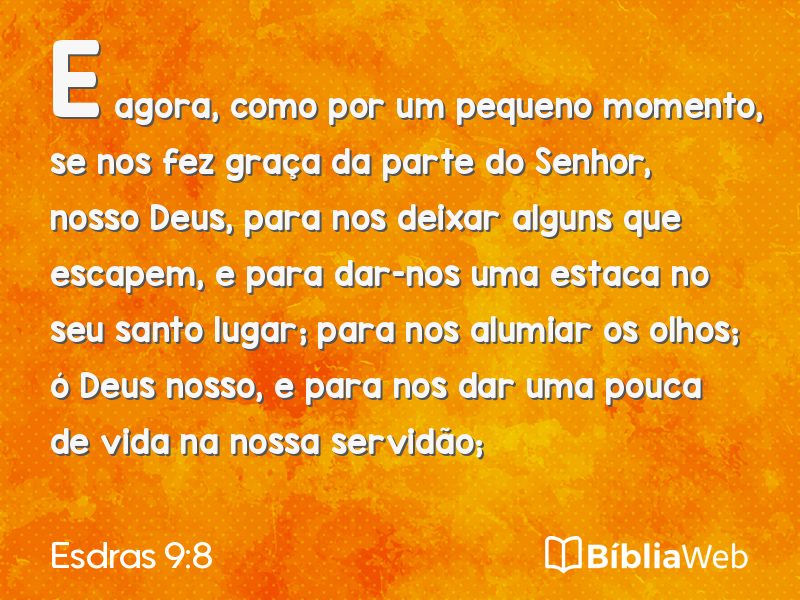 Esdras 9:8 em imagem para compartilhar