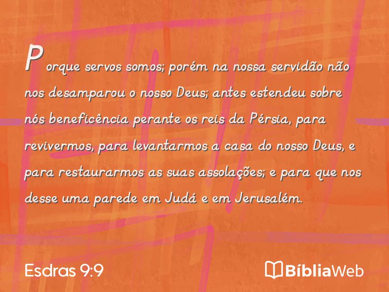 Esdras 9:9 em imagem para compartilhar