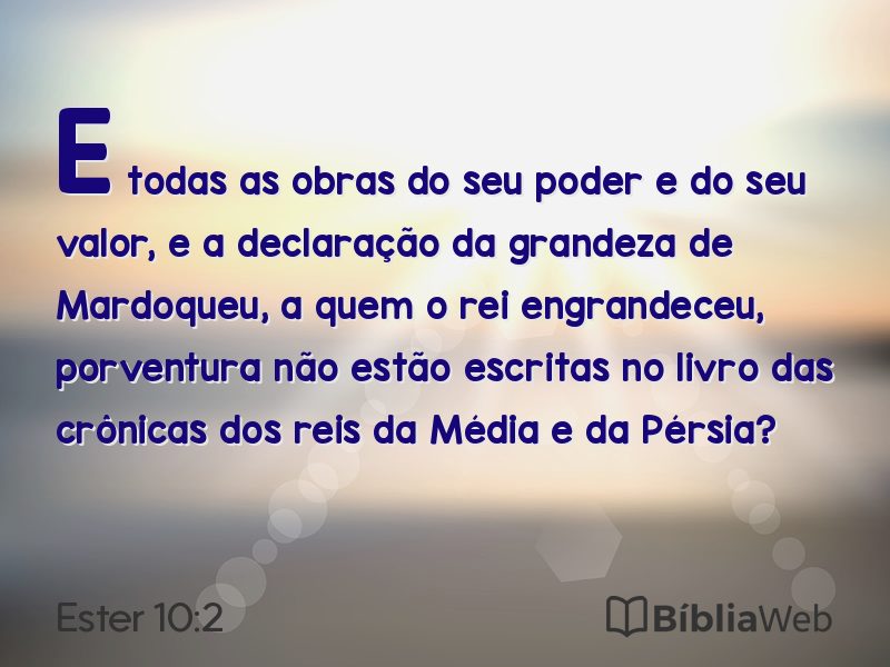 Ester 10:2 em imagem para compartilhar