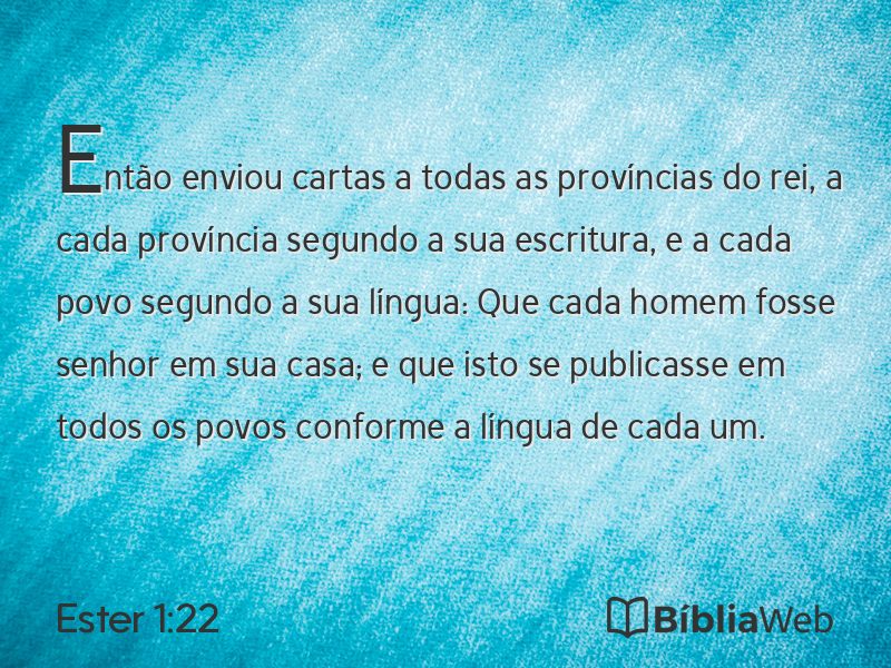 Ester 1:22 em imagem para compartilhar