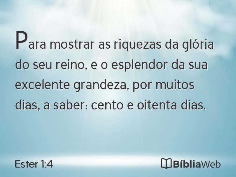 Ester 1:4 em imagem para compartilhar