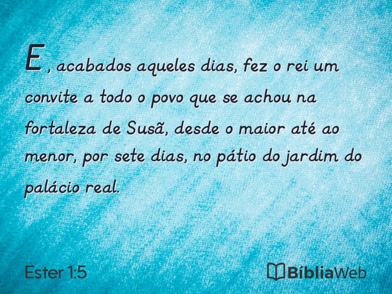 Ester 1:5 em imagem para compartilhar