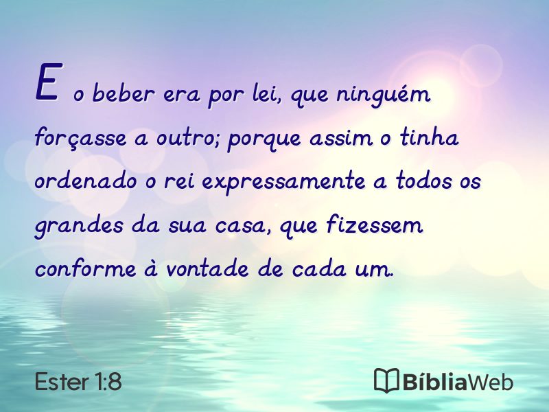Ester 1:8 em imagem para compartilhar